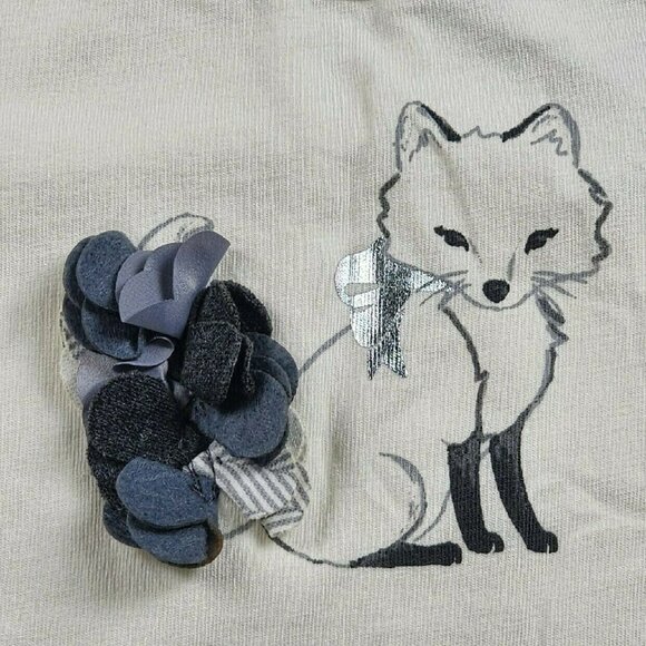 Janie And Jack 2T toddler girl Fox Shirt long sleeve new - Picture 2 of 10